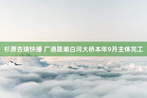 杉原杏璃快播 厂通路潮白河大桥本年9月主体完工