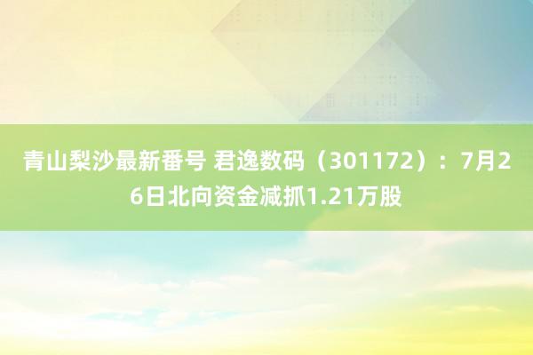 青山梨沙最新番号 君逸数码（301172）：7月26日北向资金减抓1.21万股