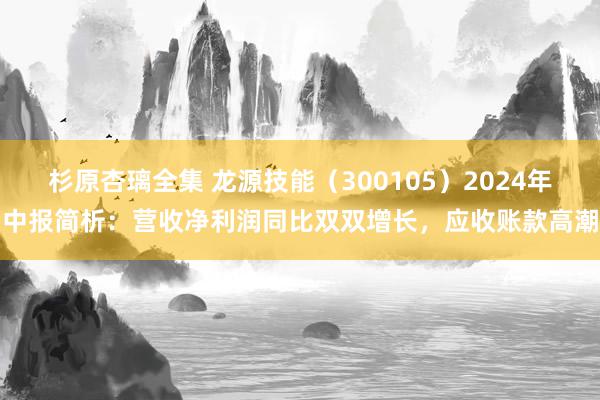 杉原杏璃全集 龙源技能（300105）2024年中报简析：营收净利润同比双双增长，应收账款高潮