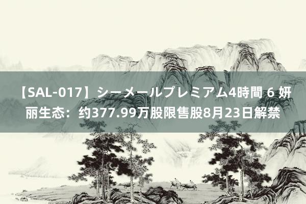 【SAL-017】シーメールプレミアム4時間 6 妍丽生态：约377.99万股限售股8月23日解禁