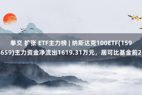 拳交 扩张 ETF主力榜 | 纳斯达克100ETF(159659)主力资金净流出1619.31万元，居可比基金前2